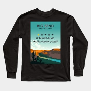 Big Bend One Star Review Subpar National Park Poster Long Sleeve T-Shirt